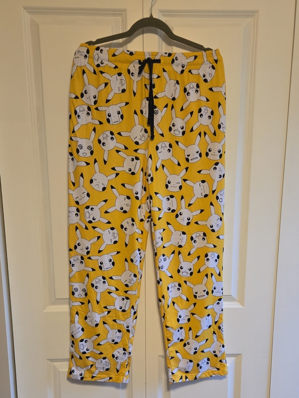Yellow Cartoon Bunny Print Lounge Pants - S
